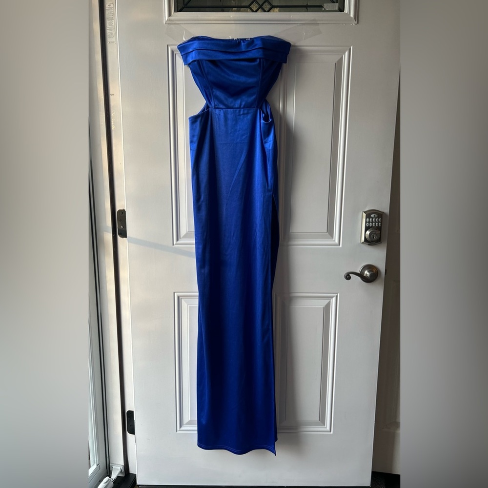 Lucy in the Sky Dark Blue Strapless Maxi Dress